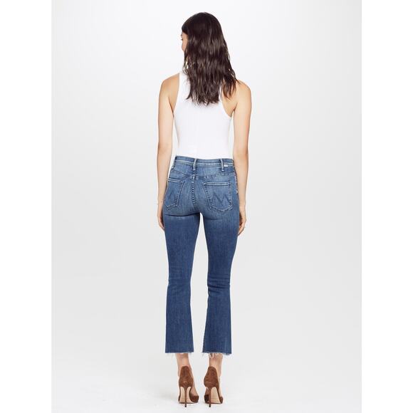 Mother NWT The Hustler Ankle Fray Groovin’ Jeans Size 26 High Rise Flare Denim - Picture 3 of 15